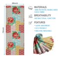 thumbnail image 2 of Pioneer Flower Floral Print Pattern Hot Yoga Mat Towel Non Slip for Hot Yoga - Quick-Drying Yoga Mat Cover with 4 Corner Pockets with Travel Bag - Hot Yoga Towel Non Slip 74"x26", 2 of 6
