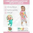 thumbnail image 3 of CoComelon JJ Infant Baby Girls T-Shirt and French Terry Shorts Outfit Set Infant to Toddler, 3 of 5