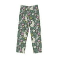 thumbnail image 4 of Xecao Retro Bunny Floral Men's Straight Lounge Pajama Pants: The Ultimate in Comfortable Sleepwear, 4 of 9