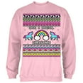 thumbnail image 1 of Retro 90s Rainbow Unicorn Magical Ugly Christmas Sweater Mens Sweatshirt, 1 of 1