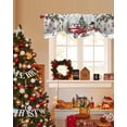 thumbnail image 4 of Christmas Truck Tie Up Valances Curtain, Xmas Cute Snowman Tree Gifts Winter Grey Adjustable Rod Pocket Short Window Treatment Tie Up Curtains Valances for Kitchen Living Room Bathroom 60x18 In, 4 of 9