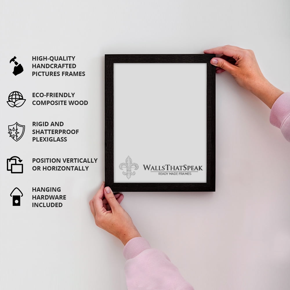 wallsthatspeak 20x28 Black Picture Frame for Puzzles Posters Photos or Artwork