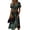 Navy, variant on Women's Halloween Dresses Spider Webeb Bat Short Sleeve Funny Midi Dresses Pumpkin Castle V Neck Spooky Dresses, 2XL