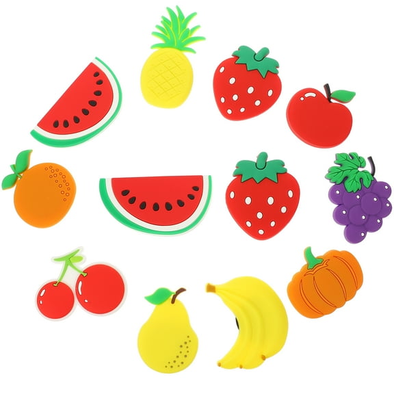 12 Pcs Fruit Fridge Magnet Home Decor Food Magnets Cute for Sticker Fruits Refrigerator Stickers Child