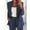 Navy, variant on Idoravan Cardigans for Women Spring Women Business Attire Solid Color Long Sleeve Cardigan Top Jacket Coat Outwear