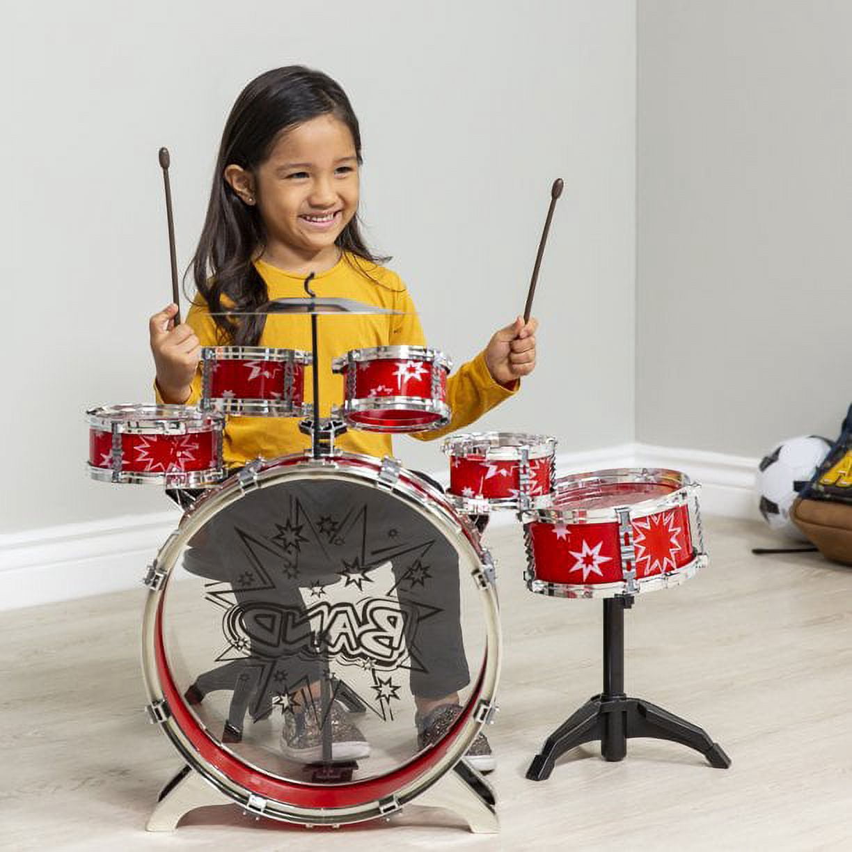 Vebreda Electronic Drum Set 9 Pads, Red