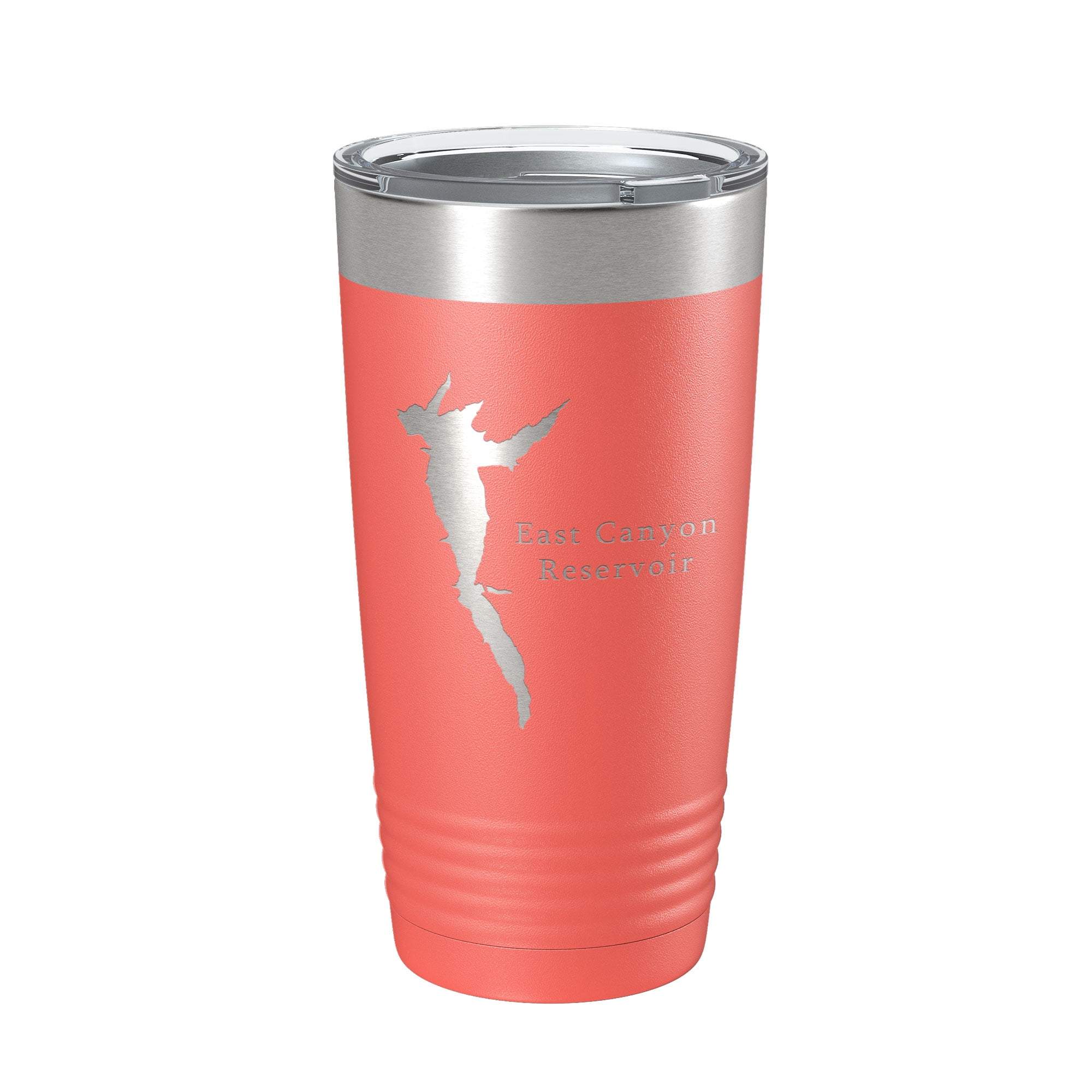 East Canyon Reservoir Tumbler Lake Map Travel Mug Insulated Laser