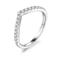 thumbnail image 3 of Anillo de moissanita de plata esterlina S925 de 18 kV con diseño de nicho estilo ins, que se puede apilar, 3 of 6