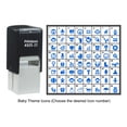 thumbnail image 2 of Printtoo Personalized Baby Theme Icons Rubber Stamp Self Inking Stamper 24 mm-Violet, 2 of 7