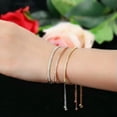 thumbnail image 5 of Yellow Gold Plated Crystal Cubic Zircon Adjustable Chain Bracelet Bangle Jewelry, 5 of 9