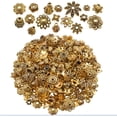 thumbnail image 1 of 160-210pcs Bali Style Jewelry Making Metal Bead Caps Deluxe New Mix, 100 Gram,Tibetan Silver, 1 of 7