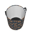 thumbnail image 3 of Goofa Reindeer Printed Circular Hamper,Laundry Basket with Handles,Storage Baskets Foldable,Large Capacity Laundry Hamper-, 3 of 8