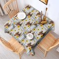 thumbnail image 2 of Gray Highland Cow Bathtub Sunflower Pattern Square Tablecloth,Waterproof Square Table Cover,Wipeable Spillproof Washable Table Cover for Home Kitchen Party Decor 42"X42"(107x107cm), 2 of 6
