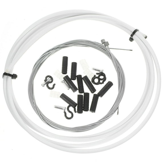 Raindrops 2 Sets Brake Cables with White Stainless Steel Front and Rear Brake Lines for Bikes