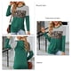 thumbnail image 4 of Blusa con nudo torcido Ticfox estampado de leopardo verde oscuro manga larga XXL, 4 of 5