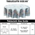 thumbnail image 2 of Starfish Coral Tablecloth Round 60 Inch Coastal Seashell Circle Table Cloth Heat Resistant Washable Table Cover for Kitchen Dining Party, 2 of 8