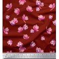 thumbnail image 1 of Soimoi Cotton Poplin Fabric Magnolia Floral Print Sewing Fabric Yard 56 Inch Wide, 1 of 3