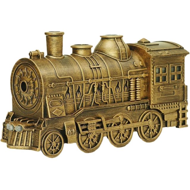 Train Diffusers for Essential Oils, 300ML Essential Oil Diffuser Cool Mist Humidifier Aroma Diffuser with Night Light for Bedroom Desk (Bronze)
