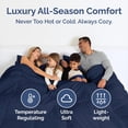 thumbnail image 4 of CGK Linens Premium Down Alternative Comforter - Twin Size All-Season Fluffy & Cozy Duvet Insert, Navy Blue, 4 of 7