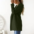 thumbnail image 6 of Womens Open Front Blazer Suit Jacket 3/4 Ruched Sleeve Blazers Casual Cardigan Outerwear with Pockets Army Green S, 6 of 7