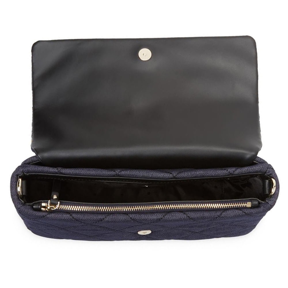 Kate Spade New York Women's Emerson Place Denim Pearl Serena Shoulder Bag (Darkest Denim)