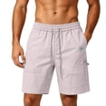 thumbnail image 2 of Men's Casual Shorts 5 Inseam Quick Dry Lightweight Stretchy For Beach Vacation Hiking Gym Workout Running | Zenithor,Beige L, 2 of 6