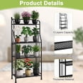 thumbnail image 3 of 5 Tier Bathroom Storage Shelf, 5-Tier Large Capacity Shelf Organizer, Multifunctional Storage Rack, Heavy Duty Storage Shelves Display Organizer for Balcony, Kitchen, Bathroom, Living Room, 3 of 6