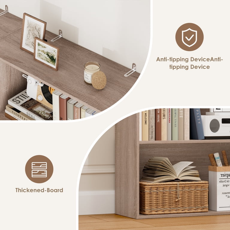 Homfa Modern 6-Tier Bookshelf, 70.8" Oak photo 7