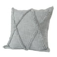 thumbnail image 5 of LR Home Reese Hand-Tufted Gray Diamond Cotton Throw Pillow, 20" x 20", 5 of 9