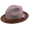 thumbnail image 1 of Montique Spice Two Tone Braided Pinch Fedora Hat H-68, 1 of 1