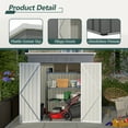 thumbnail image 4 of 6 x4 ft Outdoor Metal Storage Shed for Garden Tools Lockable Door With Floor Frame，All Weather Tool Shed for Garden, Backyard, Lawn, 4 of 8