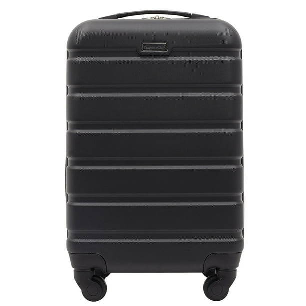Equipaje de mano negro Luggage Travelers Club Harper de 20 pulgadas
