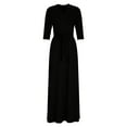 thumbnail image 5 of Zedker Dresses for Women Casual V-Neck 3/4 Sleeve Plus Size Long Maxi with Pockets Black Plus L, 5 of 6