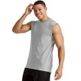 thumbnail image 2 of Hanes Essentials Men's Muscle Tank Sleeveless Tee Workout Gym Crewneck Midweight, 2 of 5