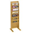 thumbnail image 2 of Wooden Mallet Free Standing 7 Pocket Magazine Rack in Light Oak, 2 of 2