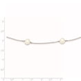 thumbnail image 4 of 925 Sterling Silver 7-8mm Freshwater Cultured 9 Station Pearl Chain Necklace 18 Inch, 4 of 4