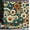 Orange Teal Ivory, variant on Trippy Shower Curtain, Pastel Mushroom Garden Soft Psychedelic Floral Meadow Hippie Artwork, Cloth Fabric Bathroom Decor Set with Hooks, 69" W x 84" L, Orange Blue and Green