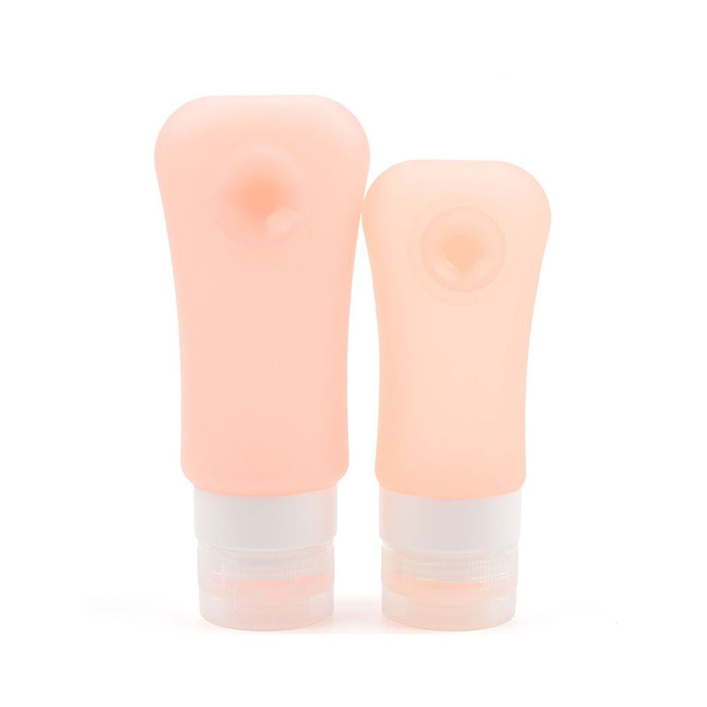 ROMANSENTIAL 5Pcs Travel Toiletry Containers made of Silicone for Moisturizer Dispenser with Leakproof Features
