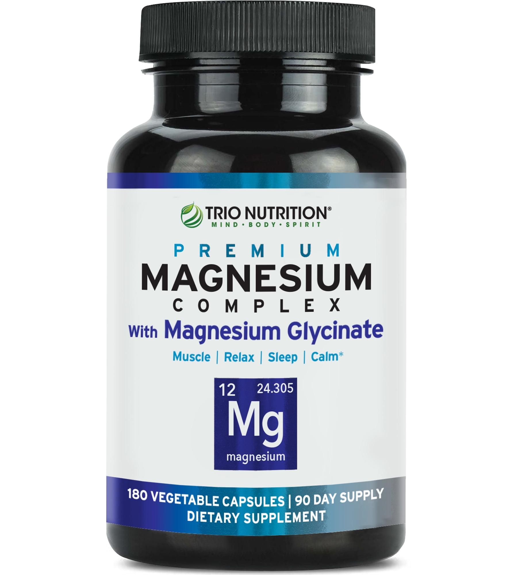 Trio Nutrition Magnesium Glycinate Complex Supplement with Vitamin B6