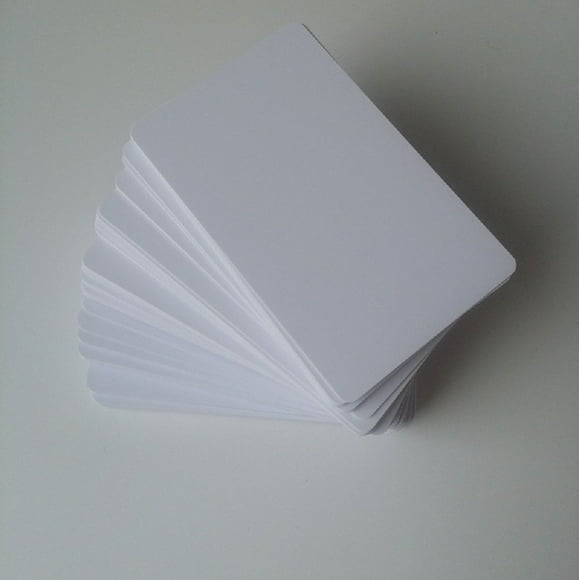 Thin (20 Mil) Inkjet PVC Cards (100 Pack) - Inkjet Printable PVC ID Cards - Brainstorm ID Enhanced Ink Receptive Coating - Waterproof & Double Sided Printing - Works in Epson & Canon Inkjet Printers