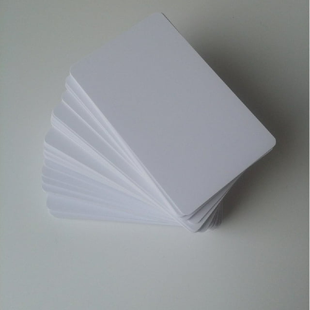 Thin (20 Mil) Inkjet PVC Cards (100 Pack) - Inkjet Printable PVC ID Cards - Brainstorm ID Enhanced Ink Receptive Coating - Waterproof & Double Sided Printing - Works in Epson & Canon Inkjet Printers