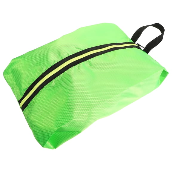 OUNONA Portable Golf Shoe Bag Light Green Hanging Design Travel Shoe Storage Organizer