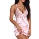 thumbnail image 4 of Ropa de dormir de encaje Lencería de mujer Conjunto de ropa interior de camisón con correa para niña, Rosa, S Speravity XX000068-05, 4 of 7