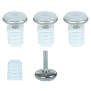 Unique Bargains Adjustable Leveling feet 19 x 19mm Square Tube Inserts Kit Furniture Glide4 Sets