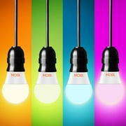 MOBI Smart WiFi LED Bulb Multi-Color Changing LED Light Bulb for Home; Bedroom, Dimmable & Voice Command, Energy Efficient LED Bulbs, No Hub Required, Compatible with Alexa and Google