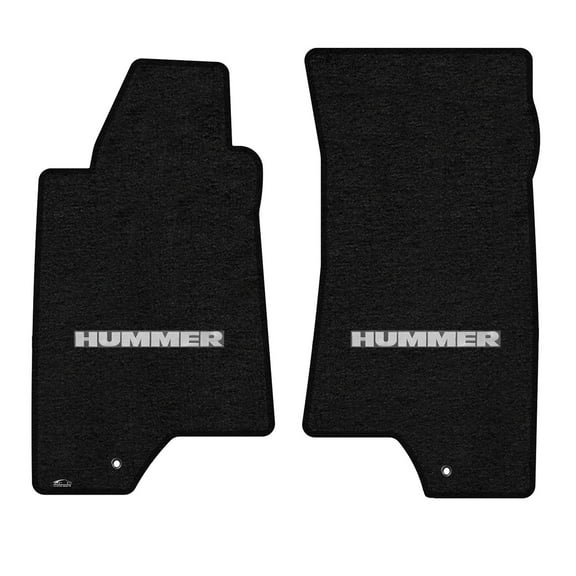 Lloyd Mats Custom Fit Floor Mats for Hummer H3 2006.5-2010 LogoMat 2Pc Set Charcoal