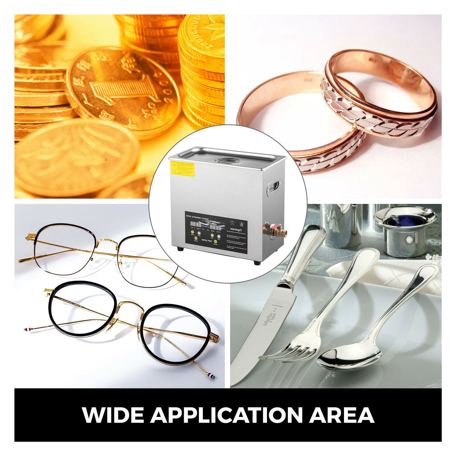 2L 3L 6L 10L 15L Ultrasonic Cleaner 40KH Powerful Transducer Mini Portable Washing Machine Ultrasound Dishwasher Jewelry