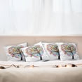 thumbnail image 3 of Ambesonne Tree Throw Pillow Cover 4 Pack, Blooming Flowers Heart, 16", Multicolor, 3 of 6