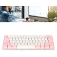 thumbnail image 2 of ZOUSSIQI Clavier de Jeu 60 %, Clavier de Bureau Ergonomique avec Rétroéclairage RVB pour PC (Rose Blanc) CA919-38533, 2 of 9