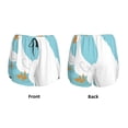 thumbnail image 5 of Lsque Three White Geese Printed Women's Running Shorts with Liner Pockets,Elastic Quick Dry Workout Athletic Gym Yoga Shorts,Womens High Waist Shorts-, 5 of 9